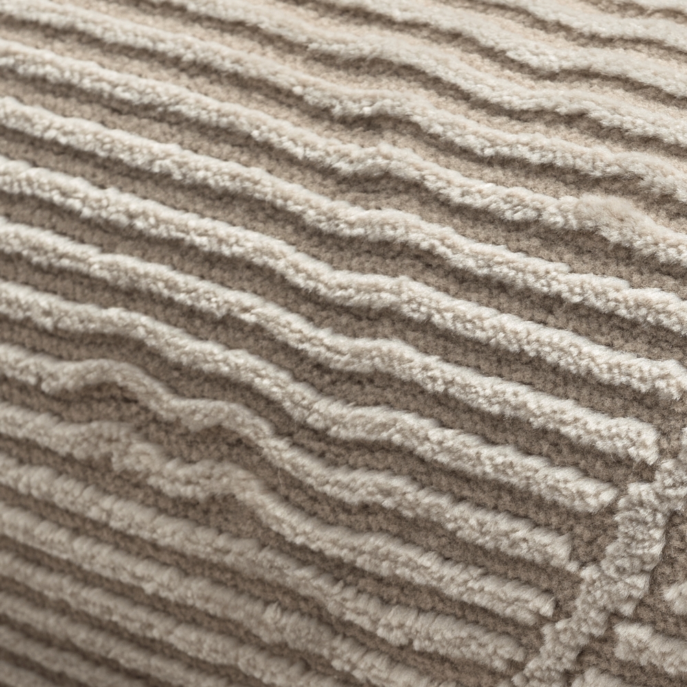 Recycle Rip Wohnzimmerteppich • weich • Rauten in beige