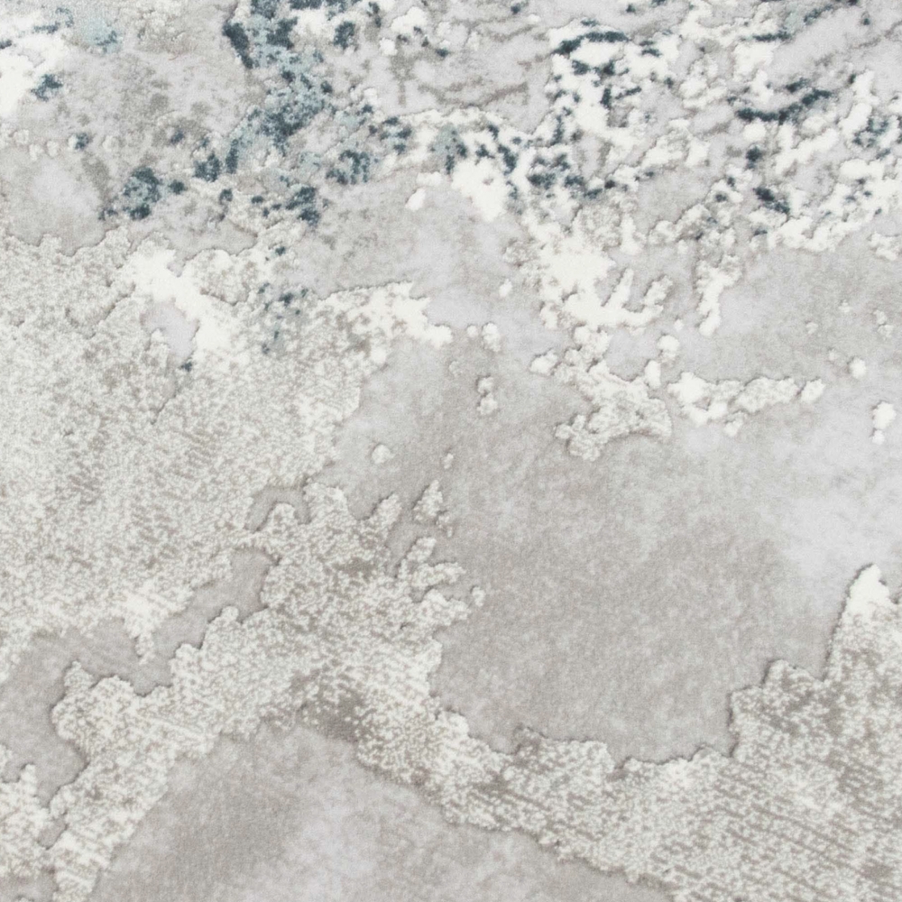 Teppich Wollteppich Marmor Muster blau grau creme