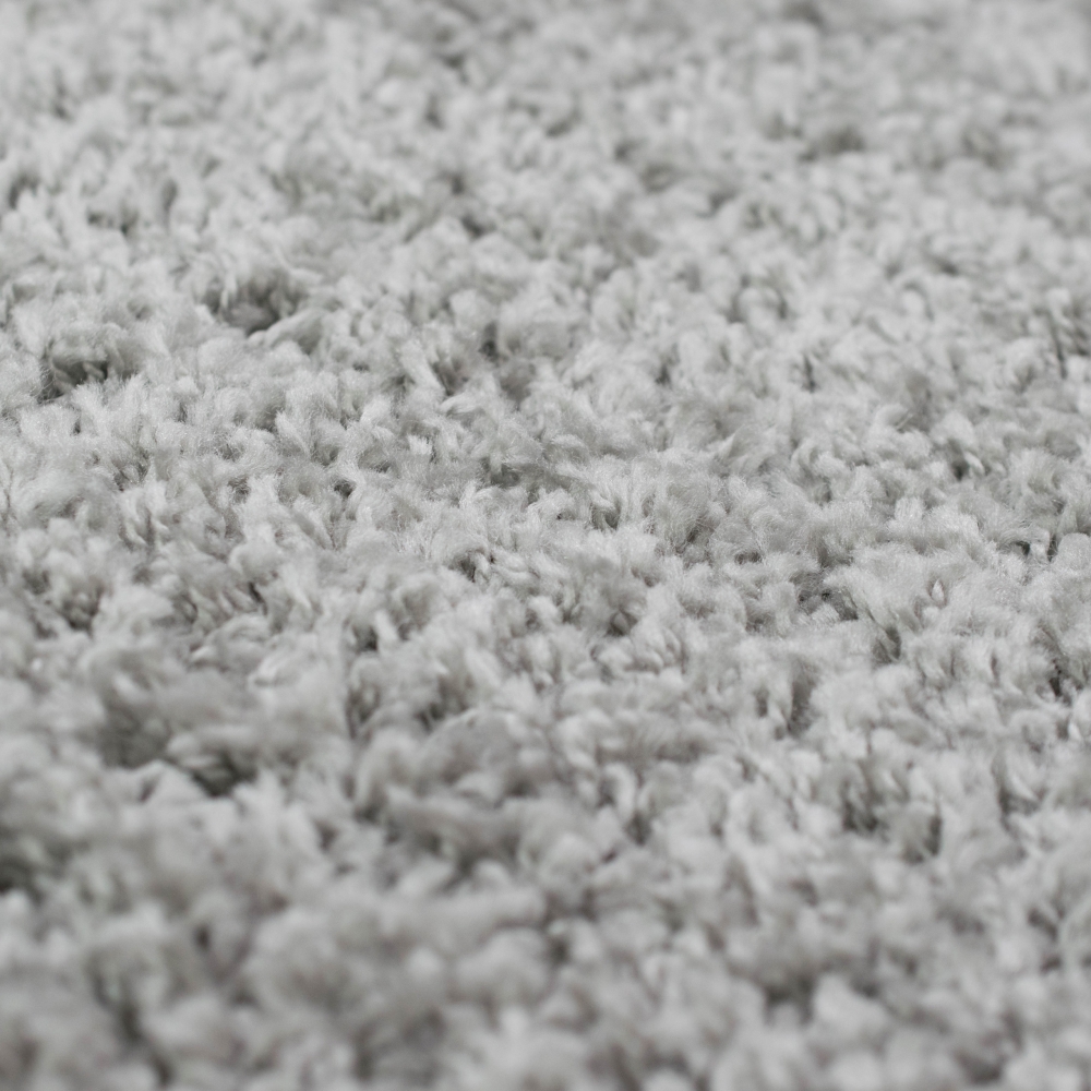 Flauschiger Teppich kuschelig warm in grau