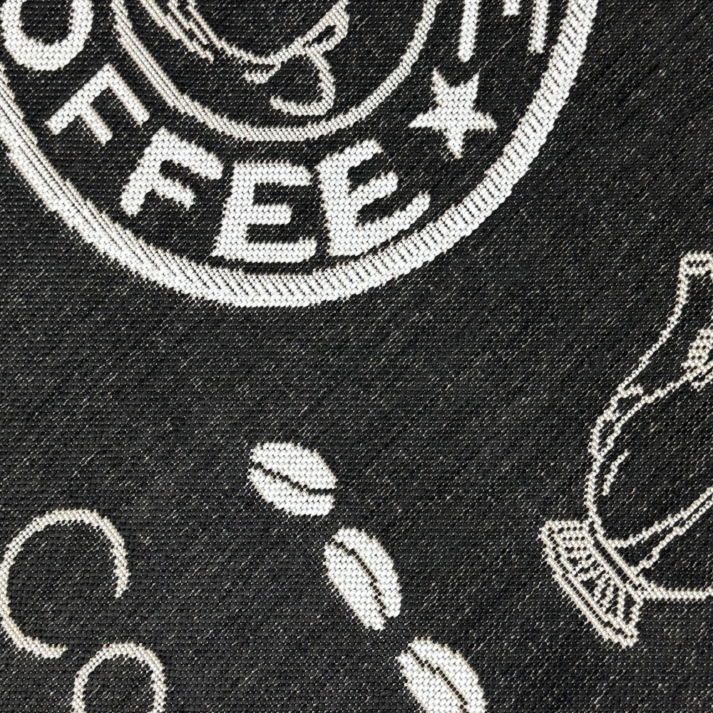 Moderner Sisal Küchenteppich flachgewebter Küchenläufer in Coffee Mocha Espresso schwarz weiß
