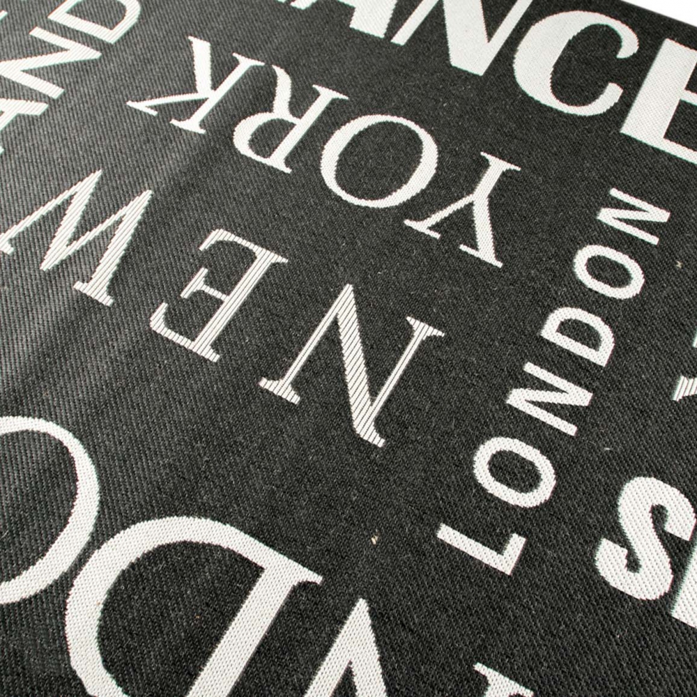 Teppich Sisal Optik Küchenläufer City New York London Paris schwarz weiss