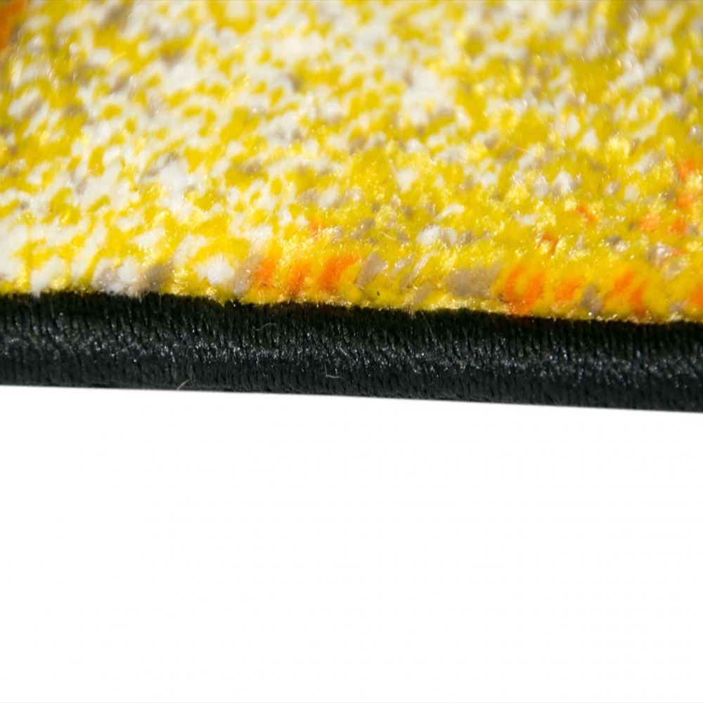 Designteppich Tiger Motiv Orange Creme mit grafischer Eleganz