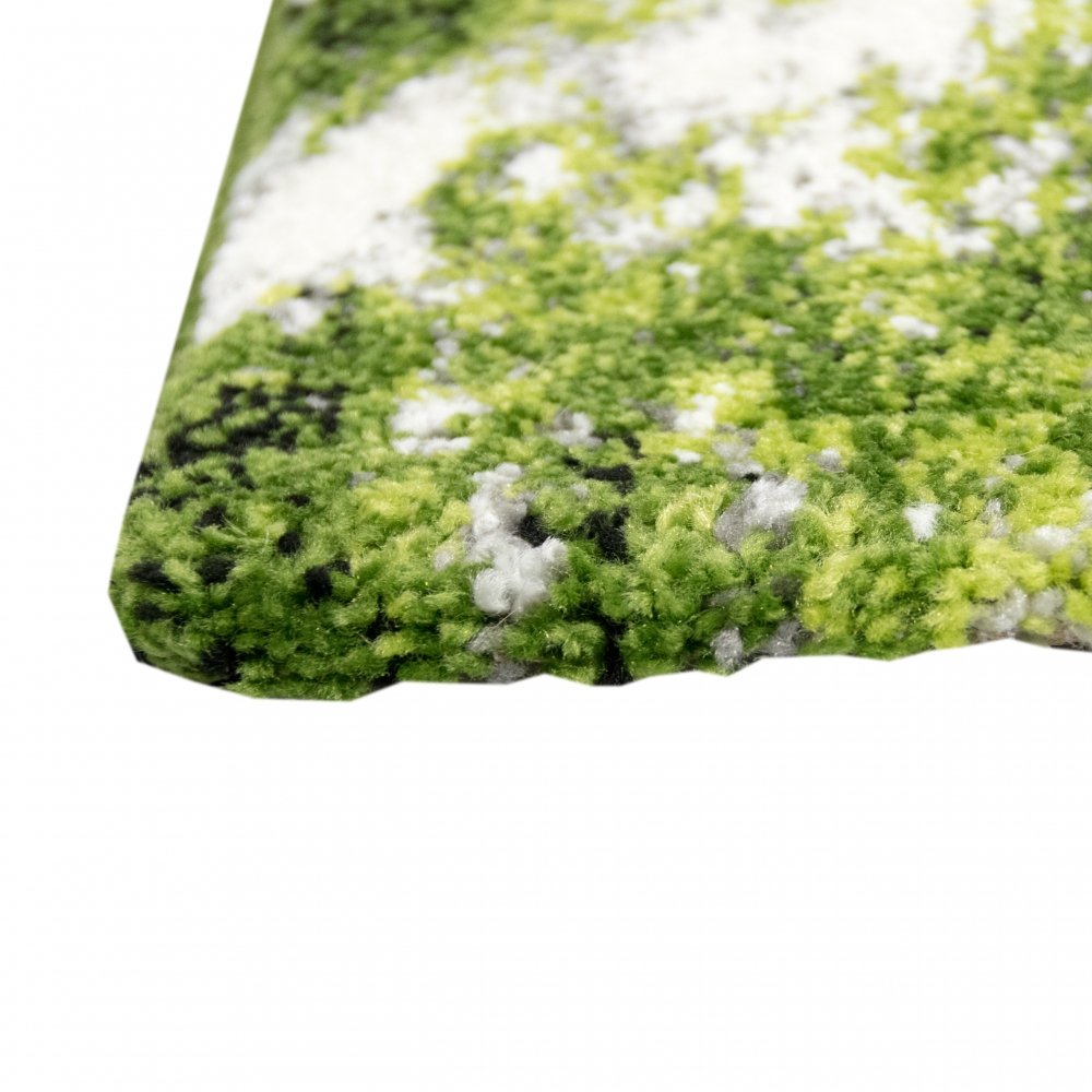 Designer Teppich Wohnzimmerteppich Kurzflor Wald Bäume in grün