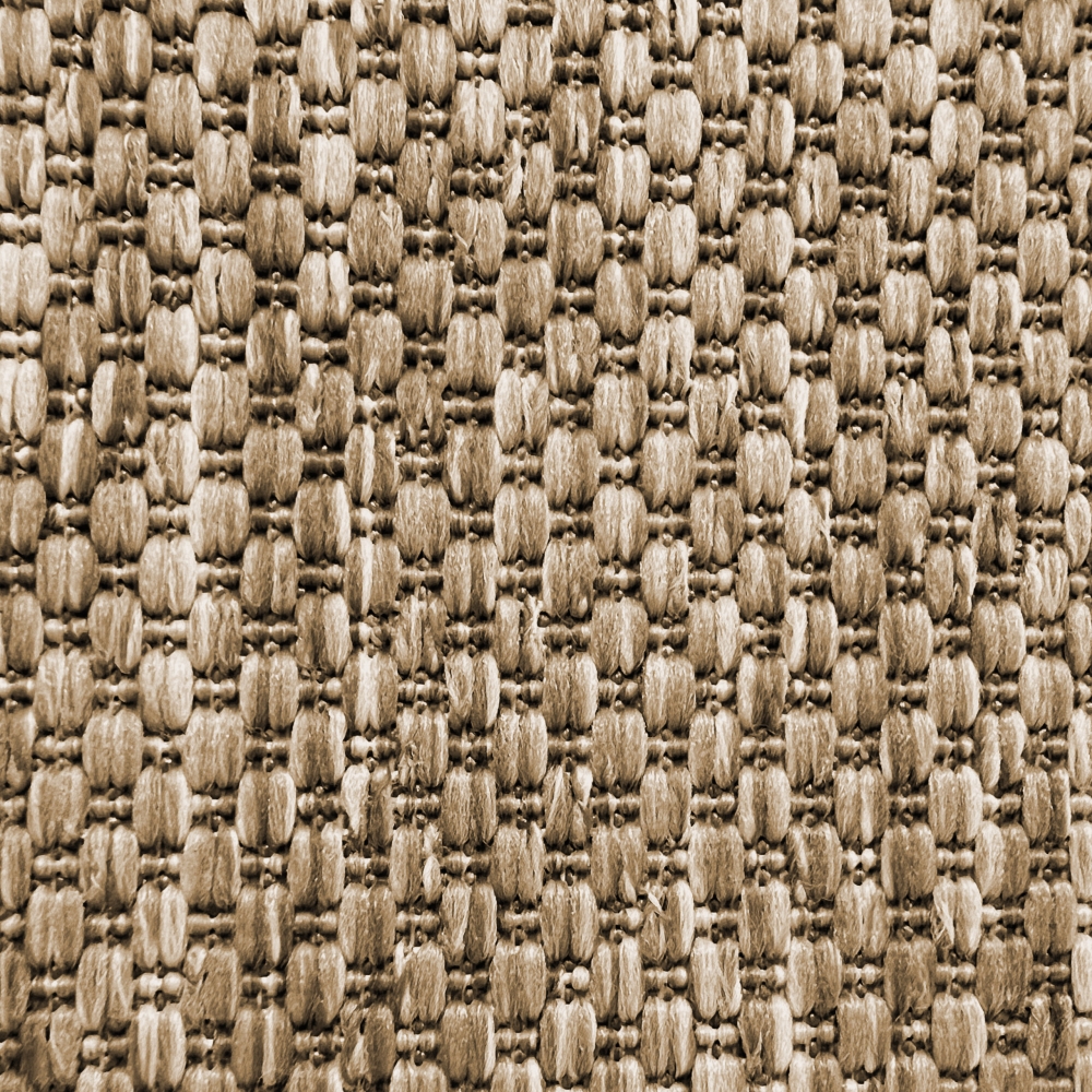 In- und Outdoorteppich Niedrigflor wetterfest einfarbig in Beige