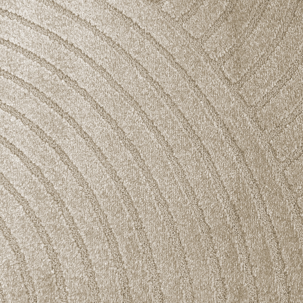 Moderner Teppich mit geschwungenem Muster in beige
