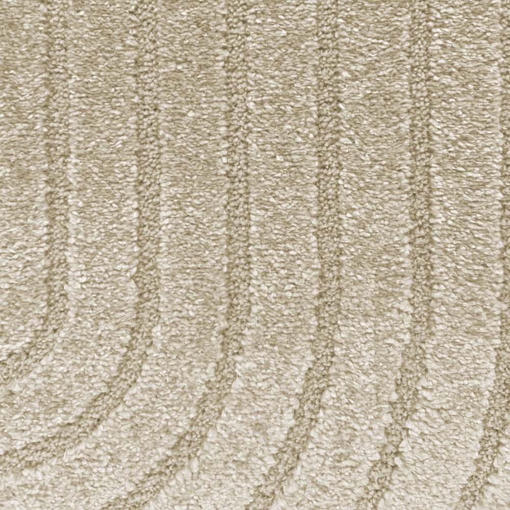Moderner Teppich mit geschwungenem Muster in beige