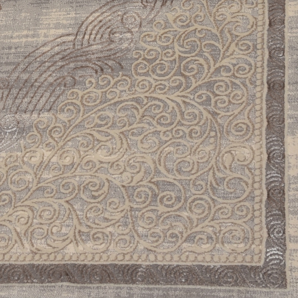 Teppich mit Orientdesign und Bordüre in sanftem Sandton
