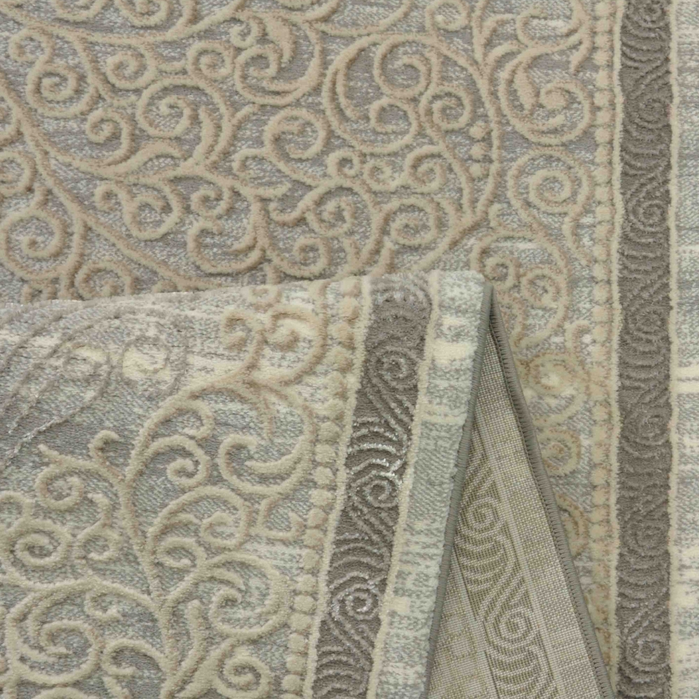 Teppich mit Orientdesign und Bordüre in sanftem Sandton