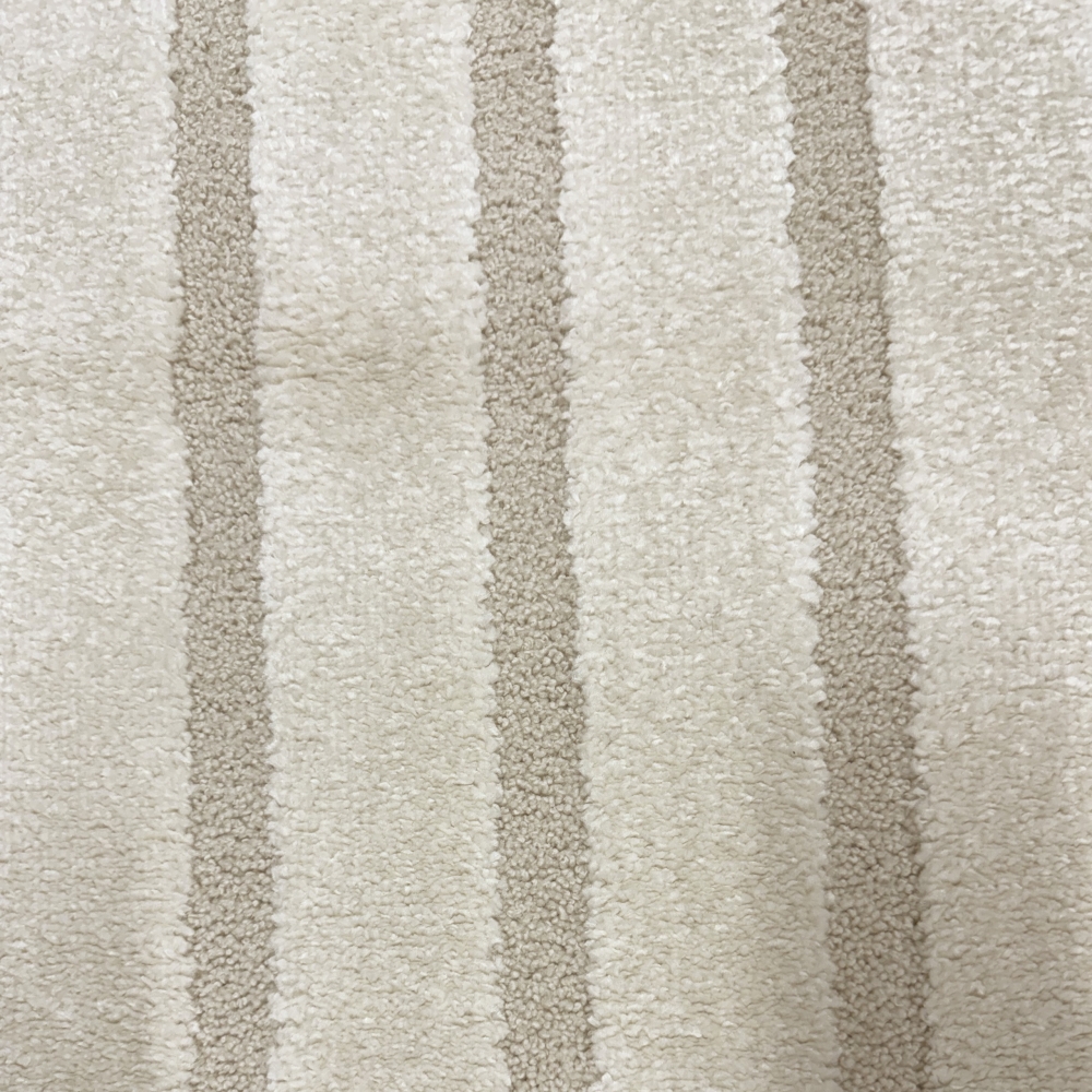 Shape Teppich Schlafzimmer Wohnzimmer Strich Muster allergiker geeignet creme grau