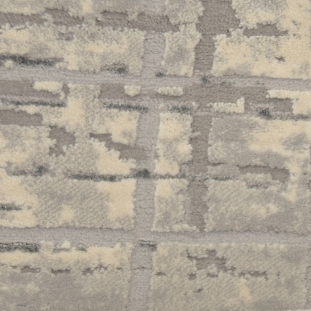 Modern-abstrakter Orient Teppich, subtile Grautöne gestreift