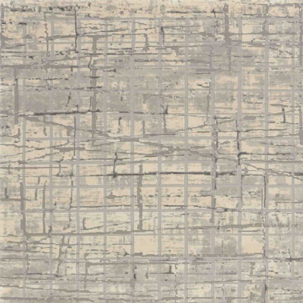 Modern-abstrakter Orient Teppich, subtile Grautöne gestreift