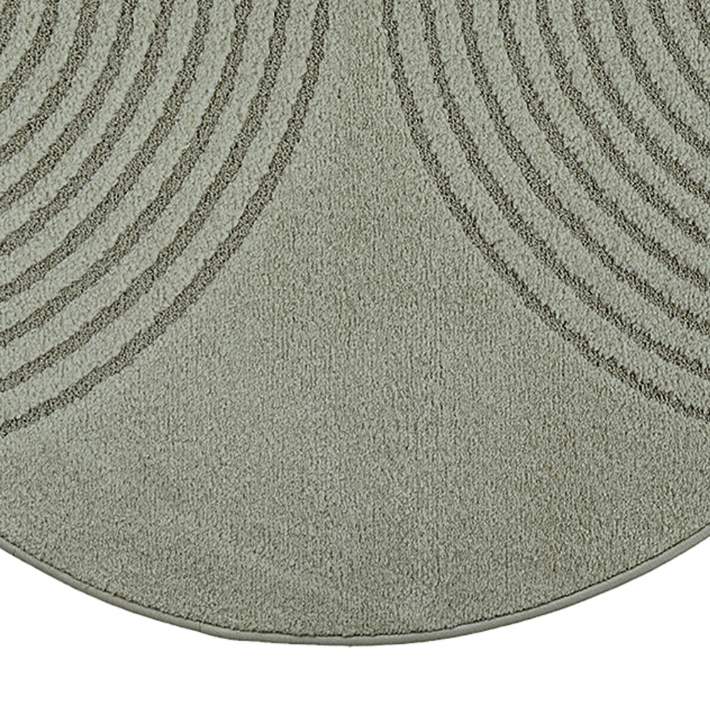 Designteppich Grün mit 3D-Kreismuster modern und elegant