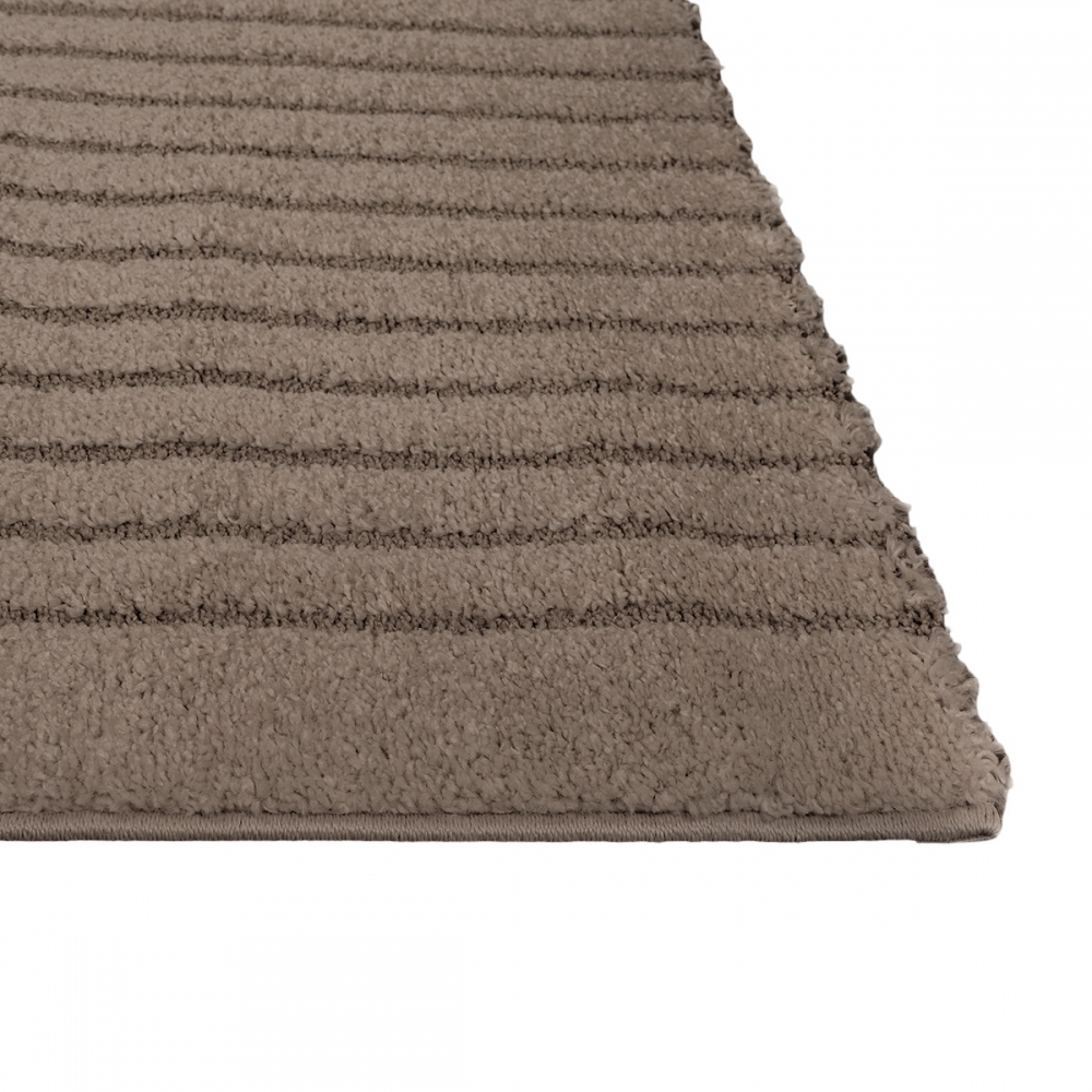 Designteppich Braun mit 3D-Kreismuster elegant und modern