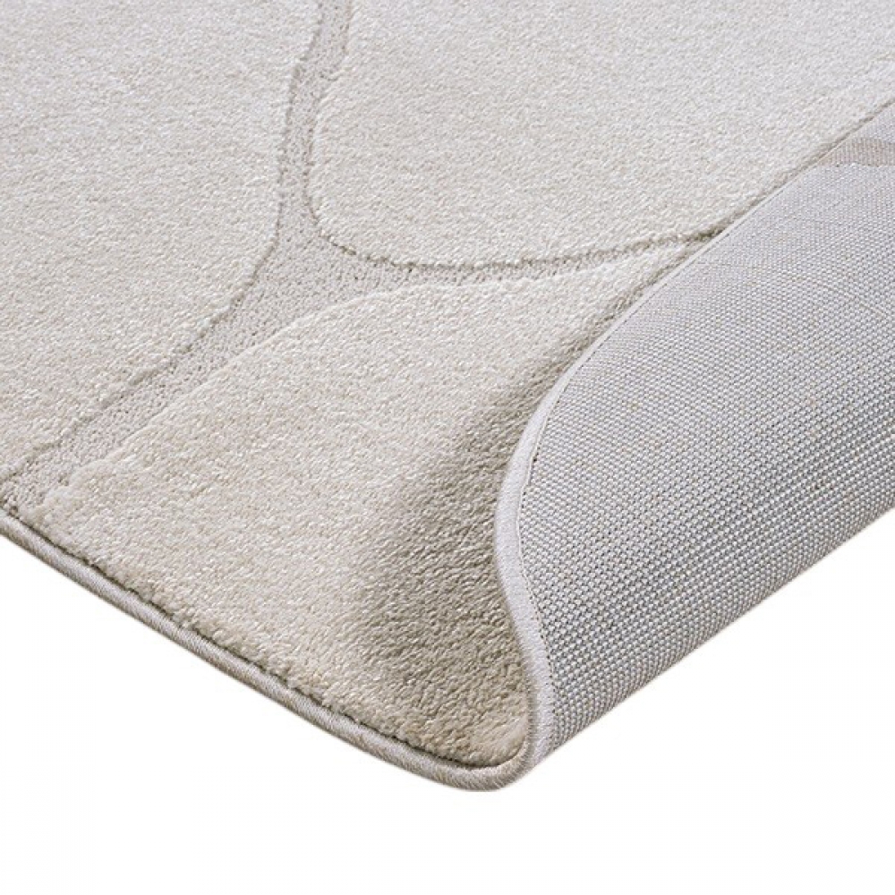 Teppich Wohnzimmer Höheneffekt im abstrakten Muster in creme