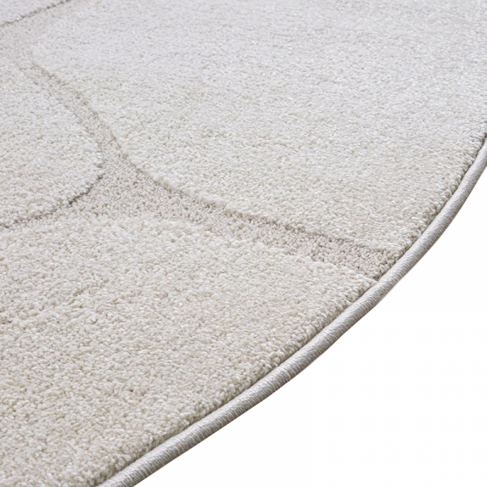 Teppich Wohnzimmer Höheneffekt im abstrakten Muster in creme
