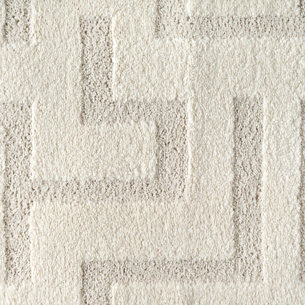 Teppich Modern Creme mit Strukturdesign und eleganter Oberfläche