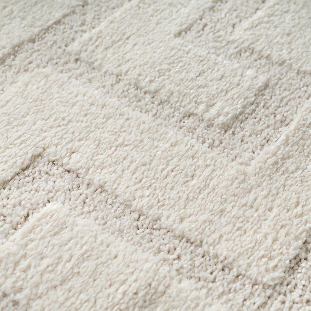 Teppich Modern Creme mit Strukturdesign und eleganter Oberfläche