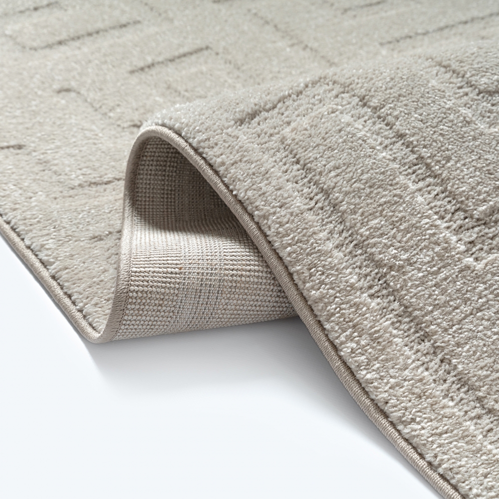 Teppich Designer grau elegant strukturiert modern