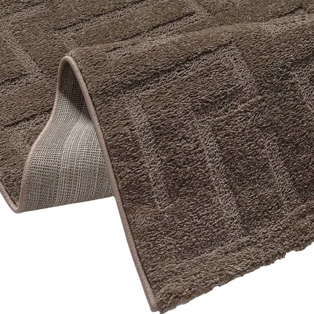 Teppich Designer Dunkelbraun elegant strukturiert modern