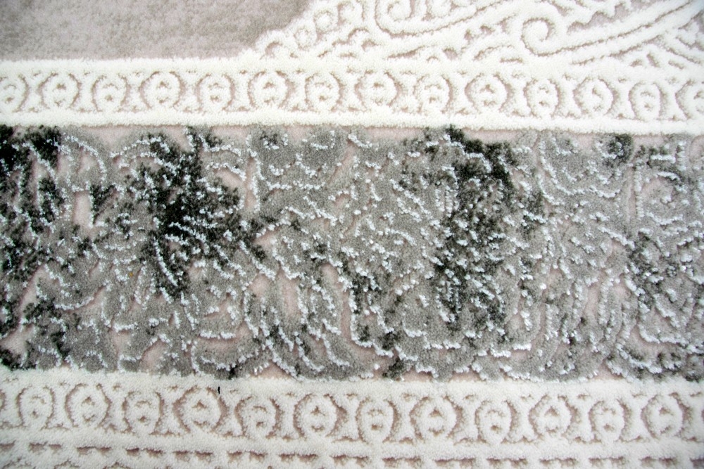 Teppich Wollteppich Ornamente Oriental creme grau auch in oval erhältlich