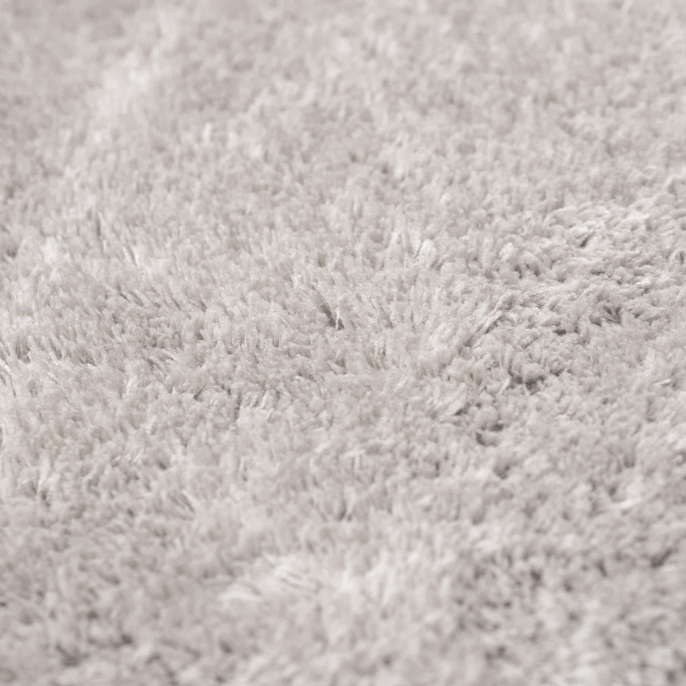 Elegant-klassischer Teppich im flauschig warmen Unidesign sand