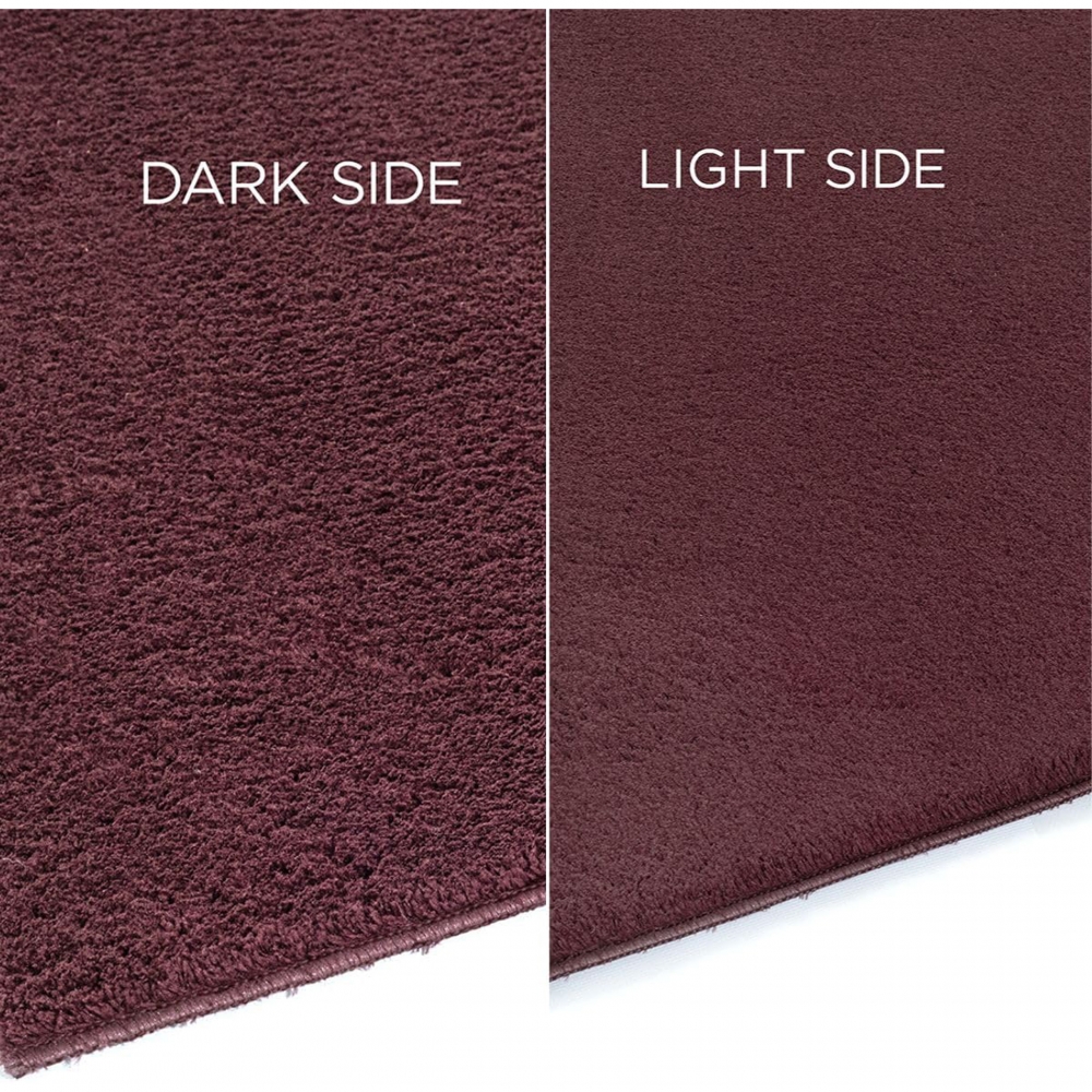 Teppich Uni Modern in dunklem Weinrot