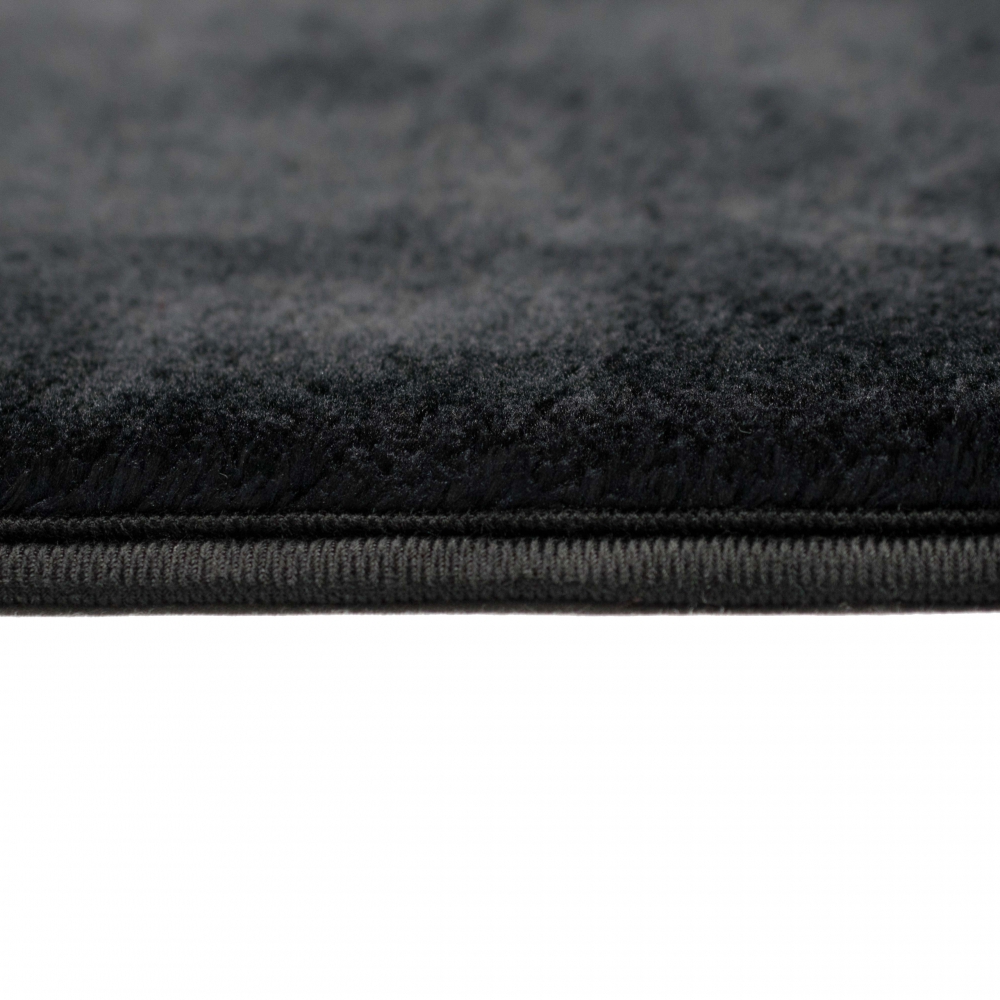 Ovaler Badezimmer Teppich – pflegleicht – in schwarz