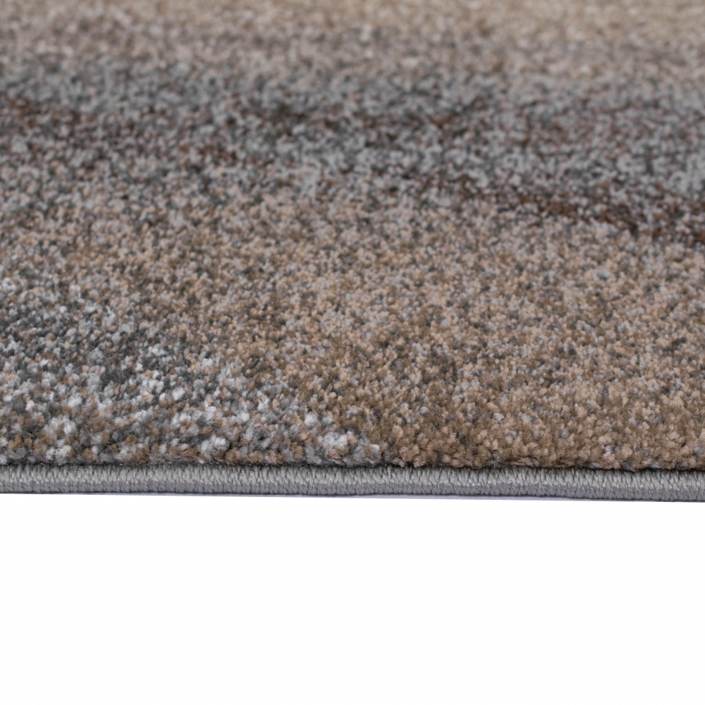 FLURLÄUFER Teppich mit abstraktem Muster in silber grau