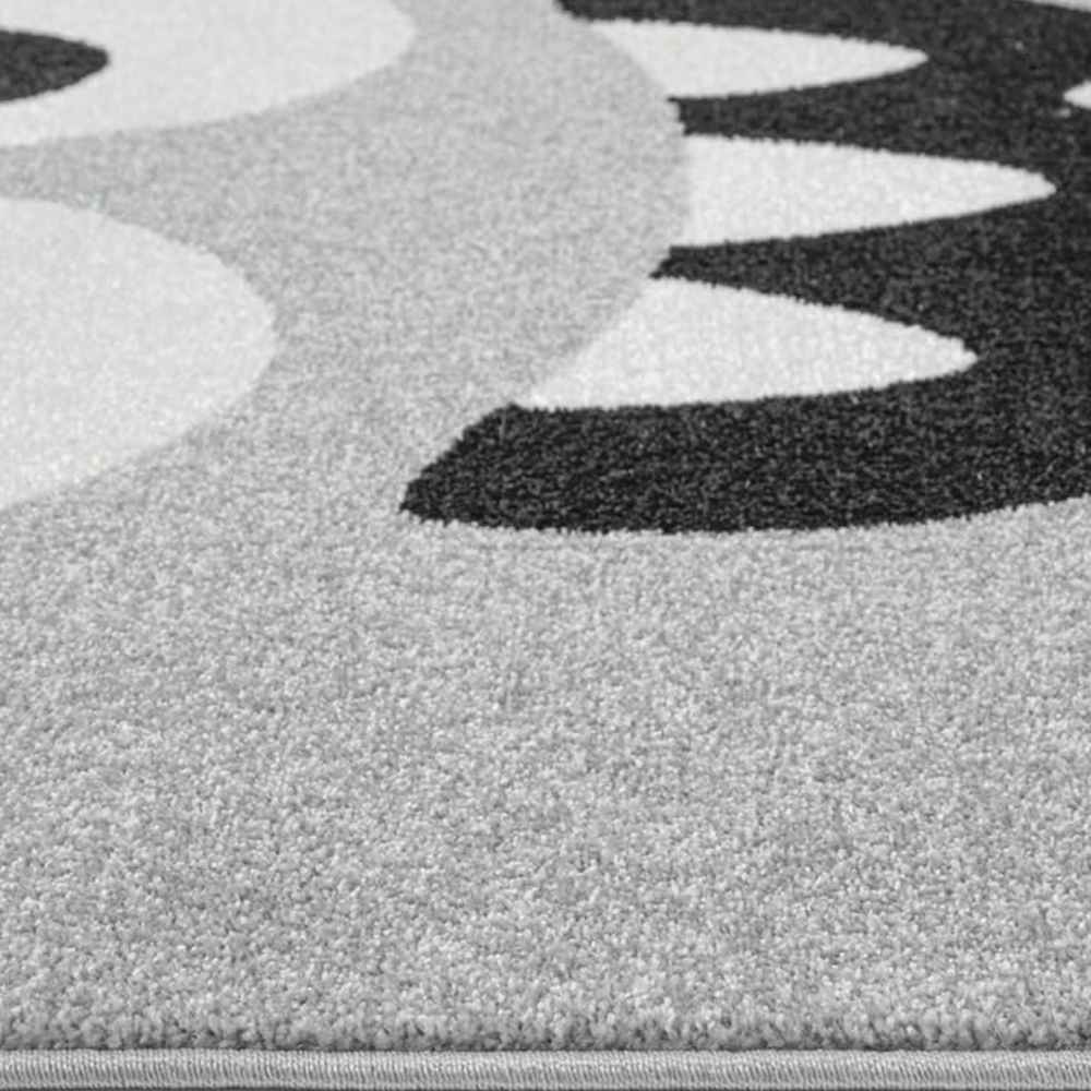 Design Kinderteppich Grau Monster Look