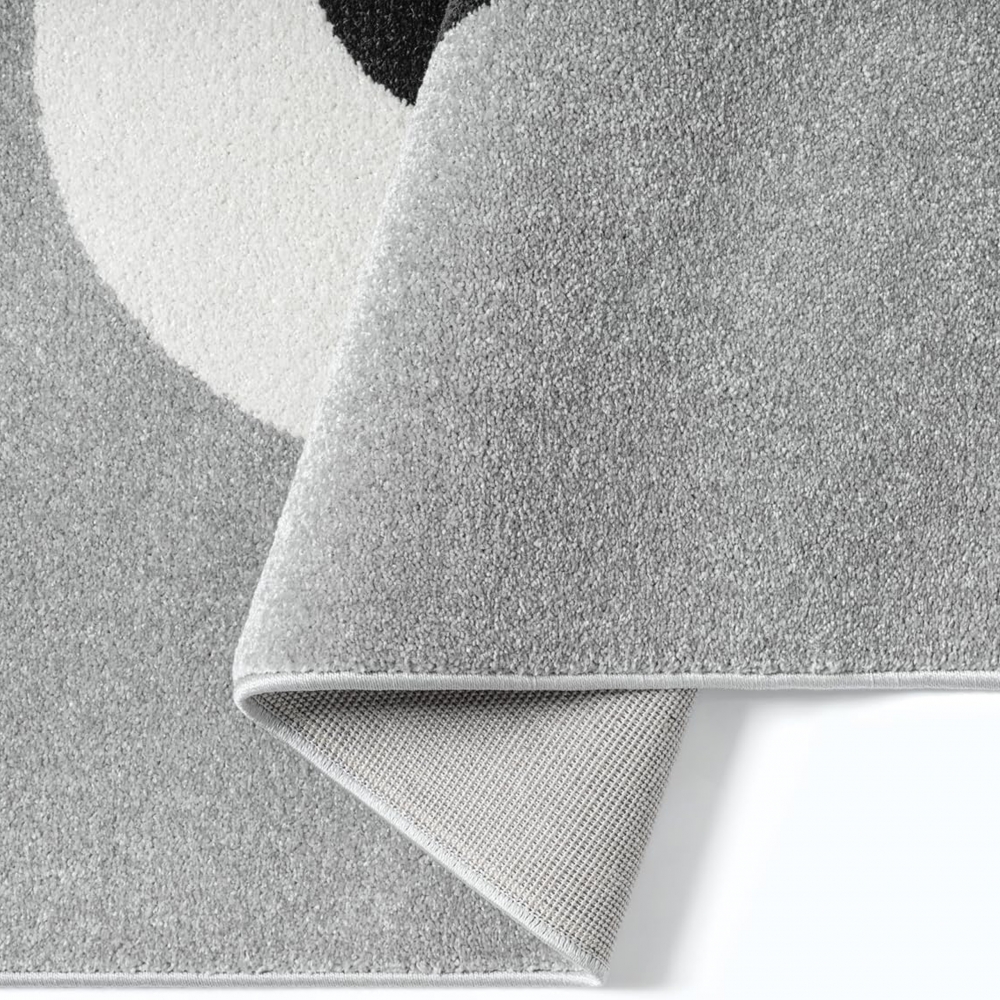 Design Kinderteppich Grau Monster Look