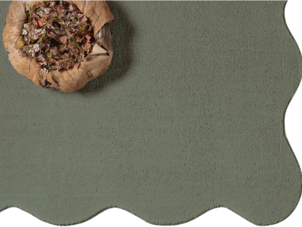 Design Teppich forest grün moderne Wellenform