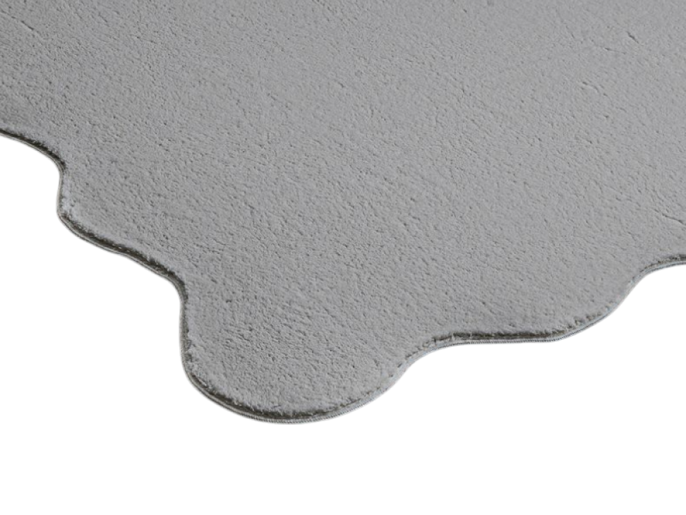 Teppich grau sanft mit moderner Wellenform