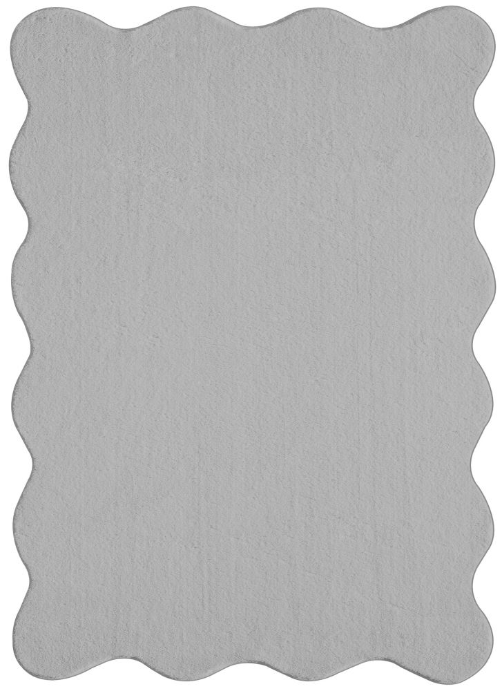 Teppich grau sanft mit moderner Wellenform
