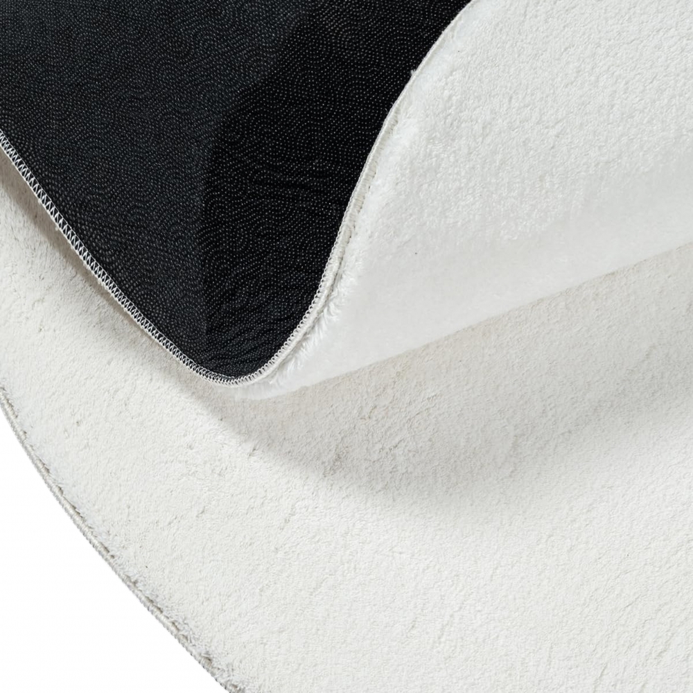 Design Teppich Shape in eleganter Freiform weich Creme