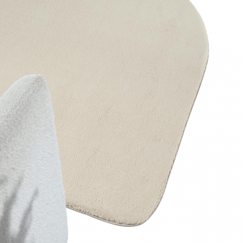Design Teppich Shape in eleganter Freiform weich Beige