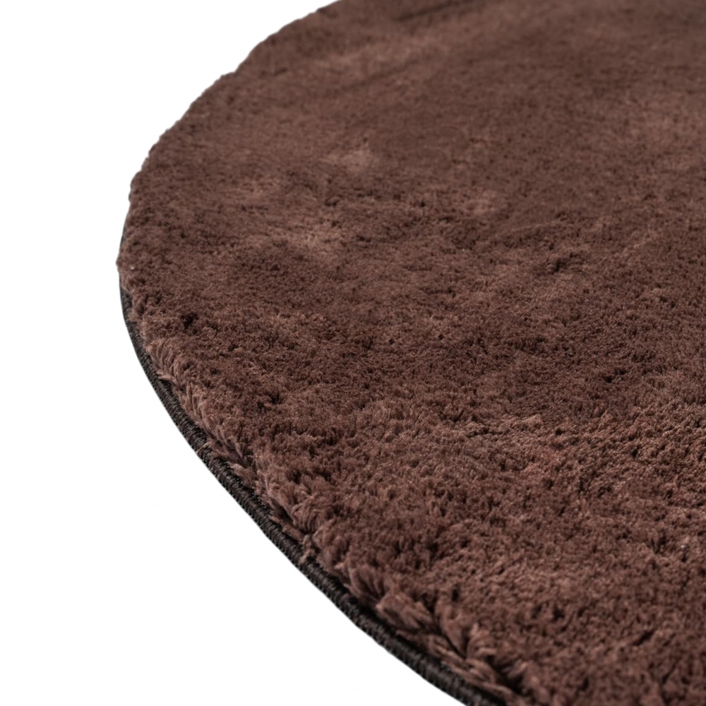 Design Teppich Shape in eleganter Freiform weich Braun