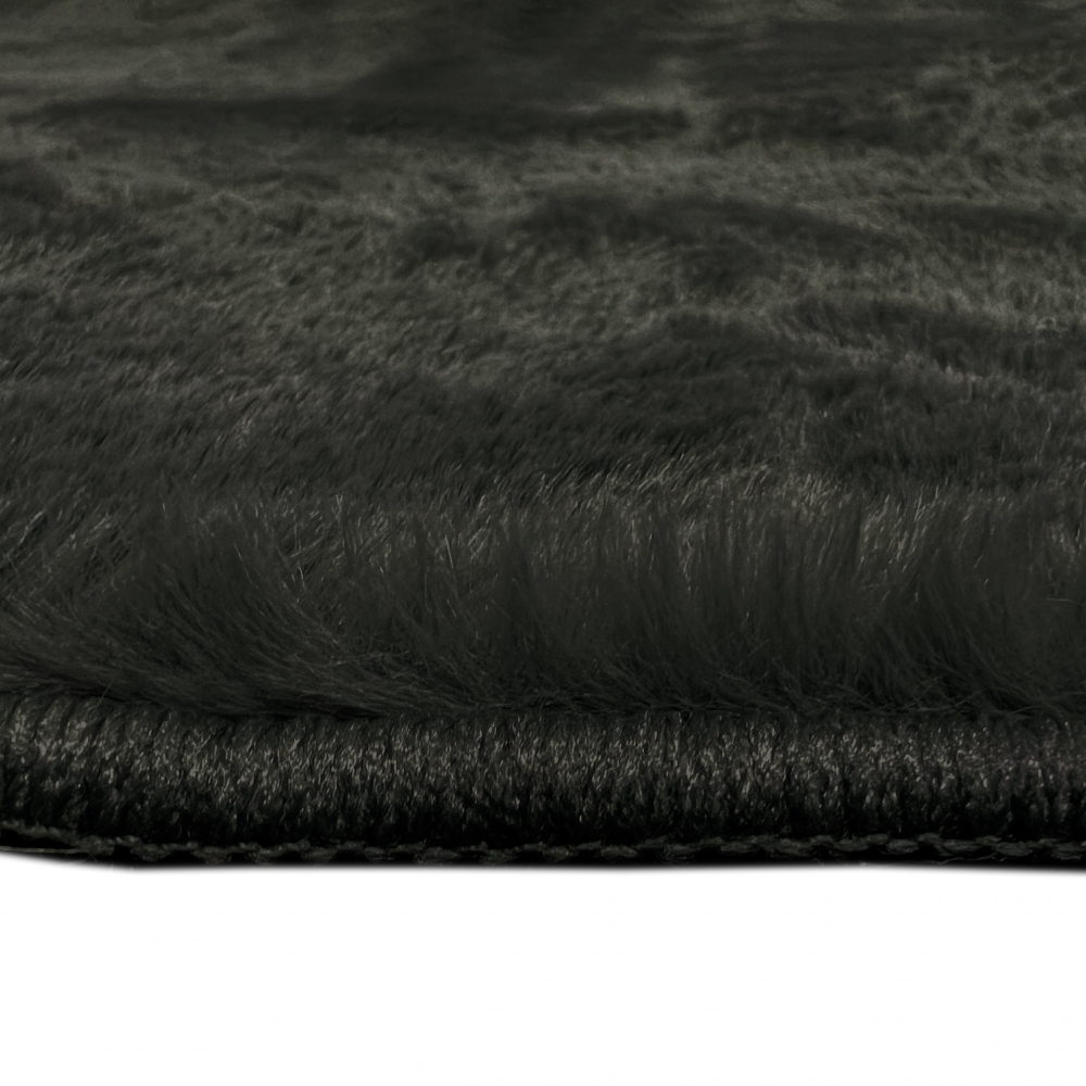 Edler Luxusteppich „Rabbit“ in black