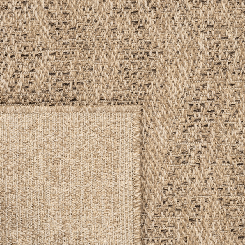Outdoorteppich mit Zick-Zack-Muster in Naturfarben
