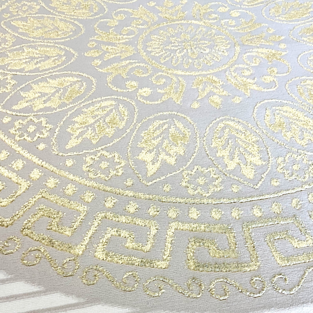 Teppich mit orientalischem Flair | luxuriös | weiß gold