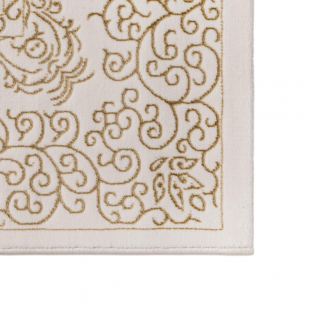 Teppich Creme Gold Ornament Stil modern