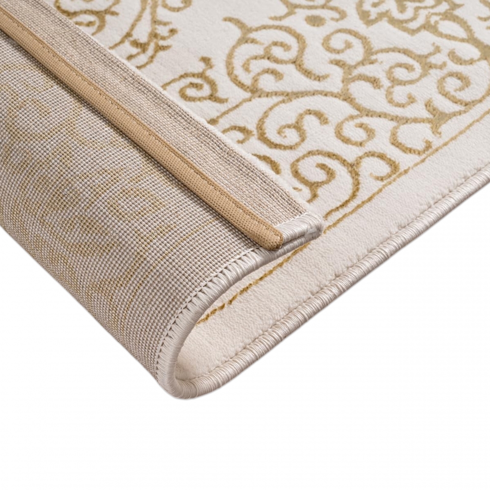 Teppich Creme Gold Ornament Stil modern