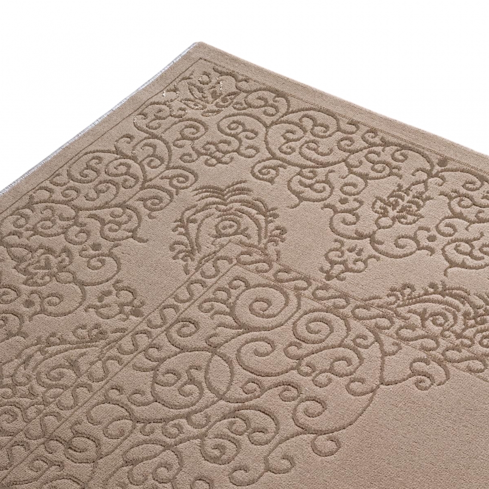 Teppich Beige Ornament Stil modern Wohnbereich