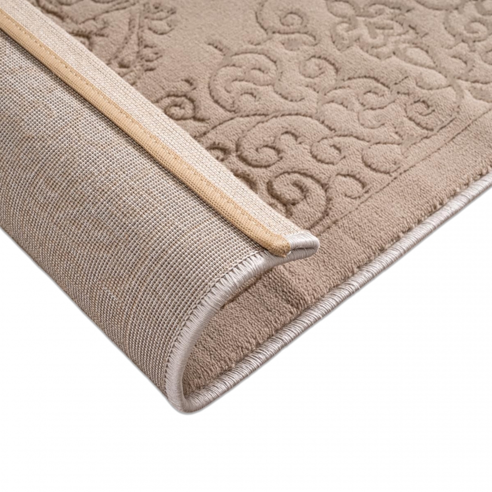 Teppich Beige Ornament Stil modern Wohnbereich