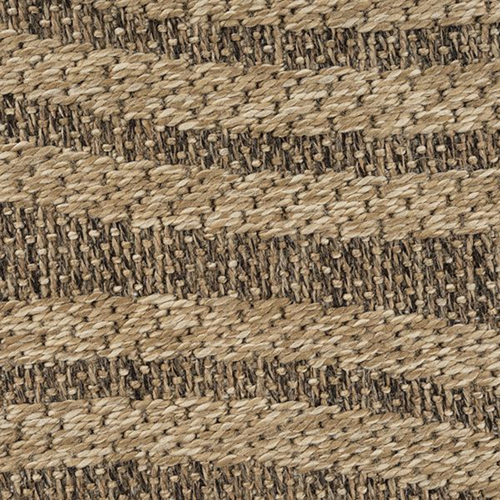 In- & Outdoor Teppich mit geometrischem Bogenmuster in braun beige