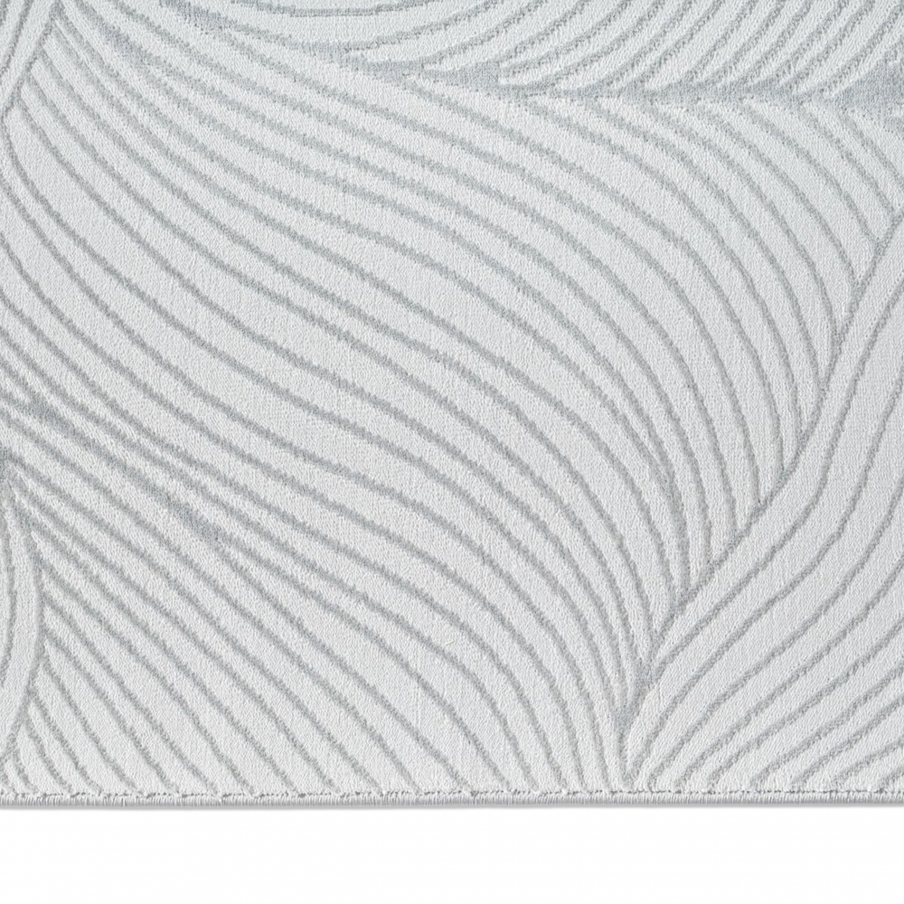 Teppich Silber Strukturmuster modern weich Wohnbereich