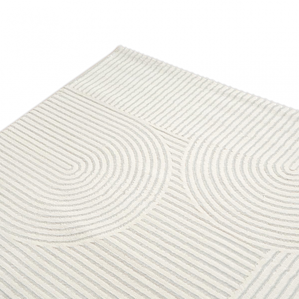 Teppich Creme Ornament Stil modern Wohnbereich