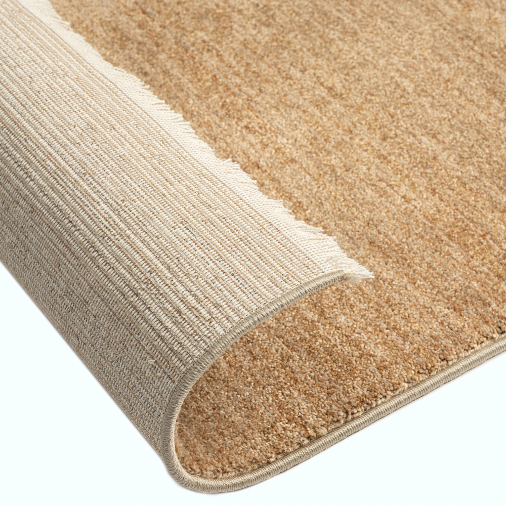 Kurzflor Teppich für Gästezimmer | warm | Unifarbe kupfer
