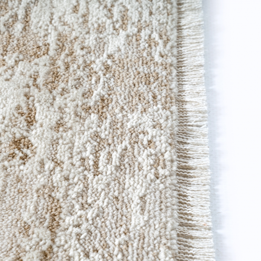 Teppich beige sanftes Design weich pflegeleicht