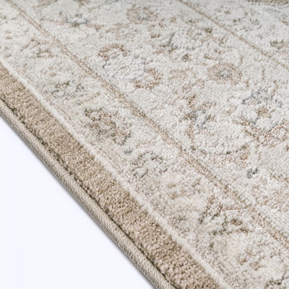 Teppich Beige Klassik Design stilvoll Wohnbereich