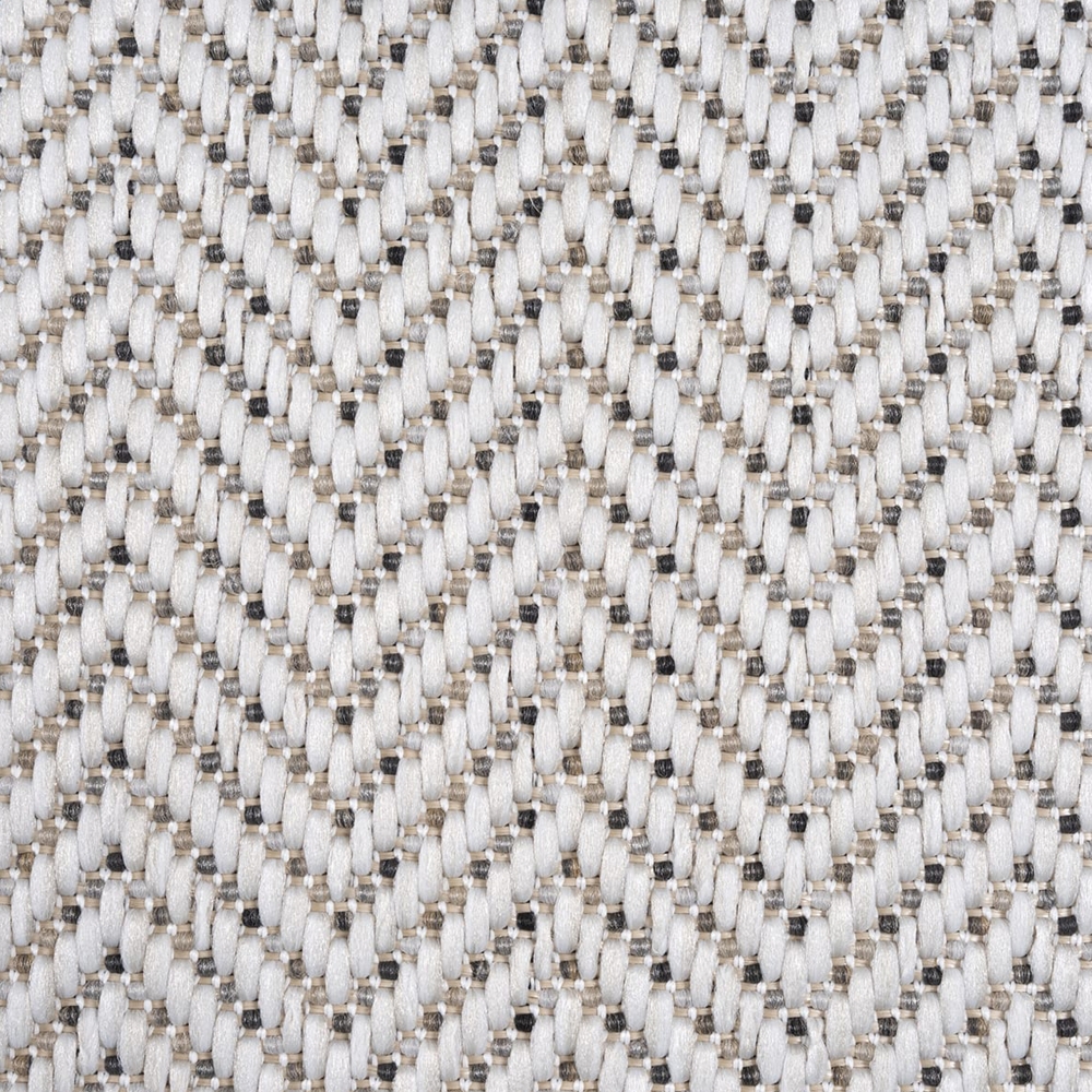 Moderner, pflegeleichter In-Outdoor Teppich mit wetterfestem Zick-Zack Muster in Beige